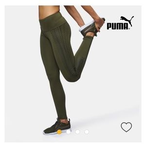 Puma X Kylie Olive Green Velvet Rope Legging Small